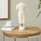 14" Cream Paper Mache Figurine Sculpture with Mable Base